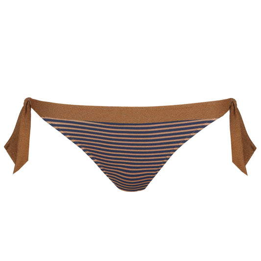 Marie Jo Swim Saturna bikini heupslip met koordjes Ocean Bronze - Lingerie Valentijn