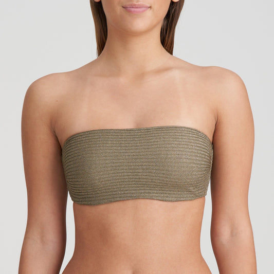 Marie Jo Swim Tinjis voorgevormde bikini strapless golden olive - Lingerie Valentijn