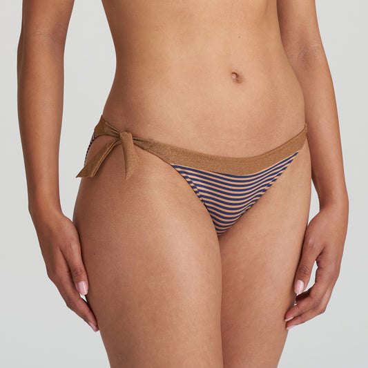 Marie Jo Swim Saturna bikini heupslip met koordjes Ocean Bronze