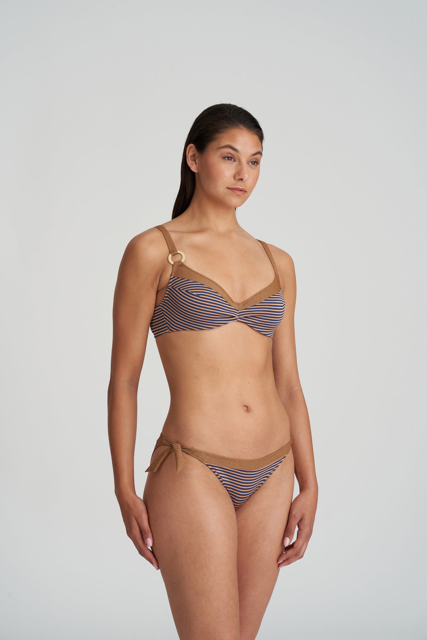 Marie Jo Swim Saturna bikini heupslip met koordjes Ocean Bronze