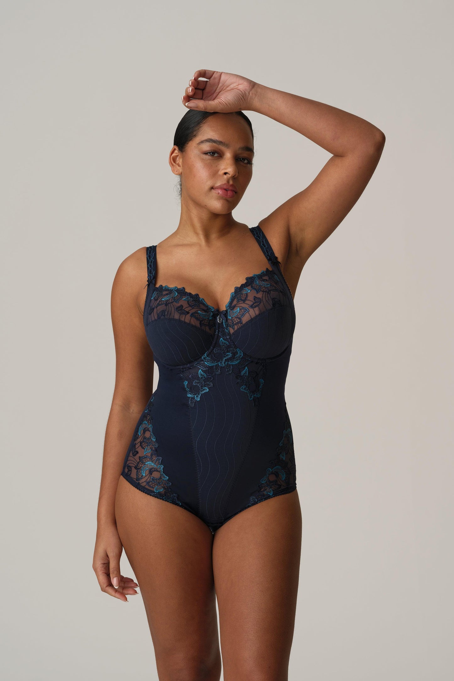 PrimaDonna Deauville volle cup body velvet blue - Lingerie Valentijn