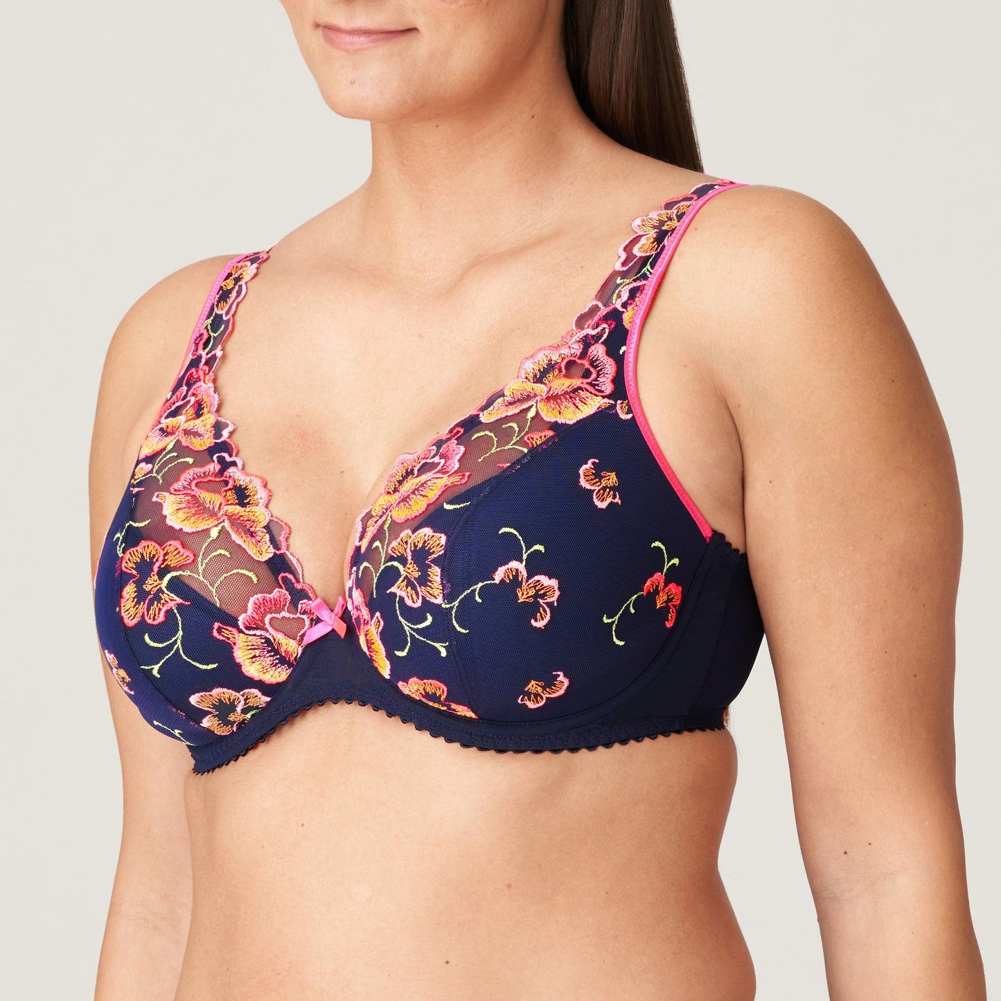 PrimaDonna Devdaha plunge bh halve mousse cups velvet blue - Lingerie Valentijn