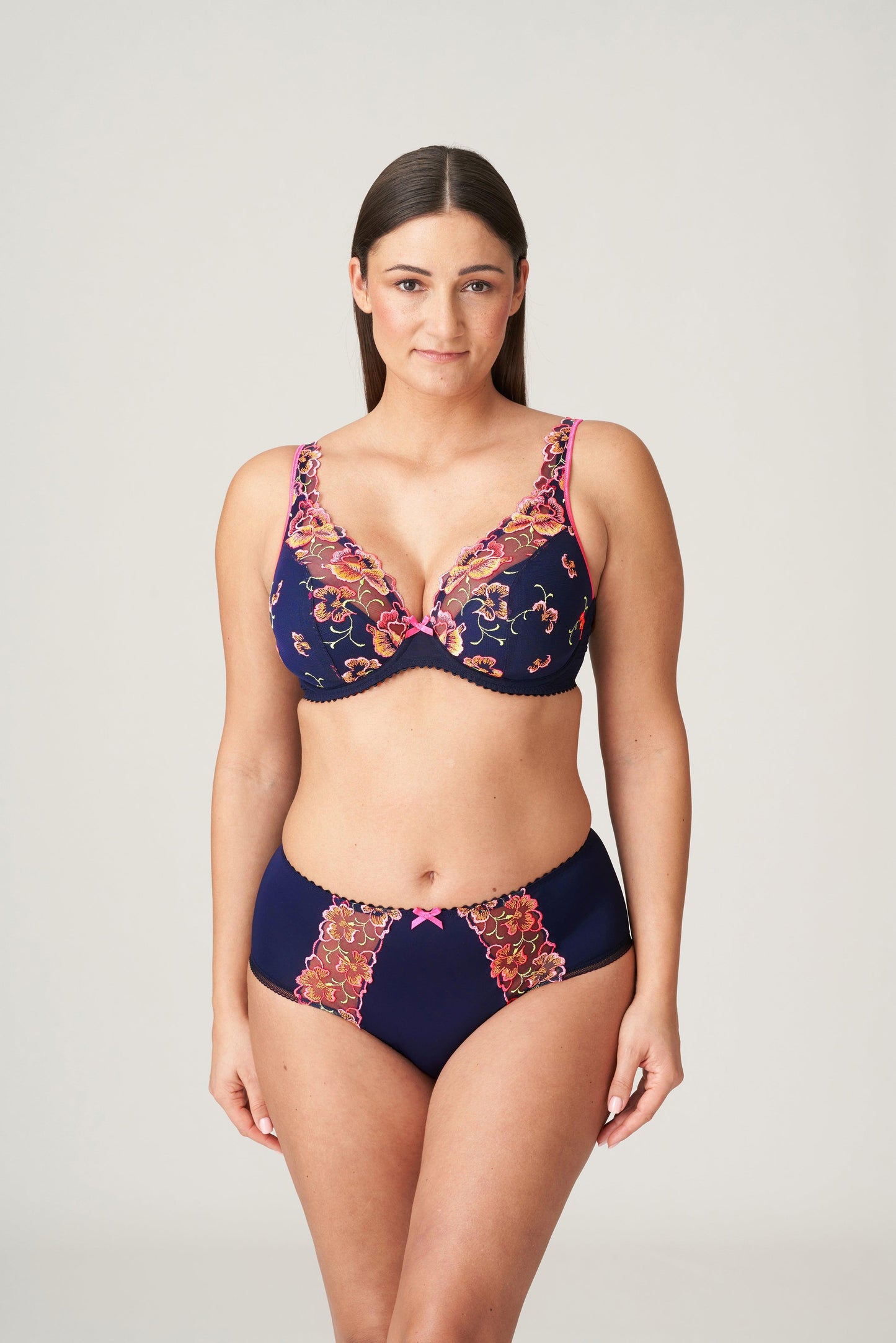 PrimaDonna Devdaha plunge bh halve mousse cups velvet blue - Lingerie Valentijn