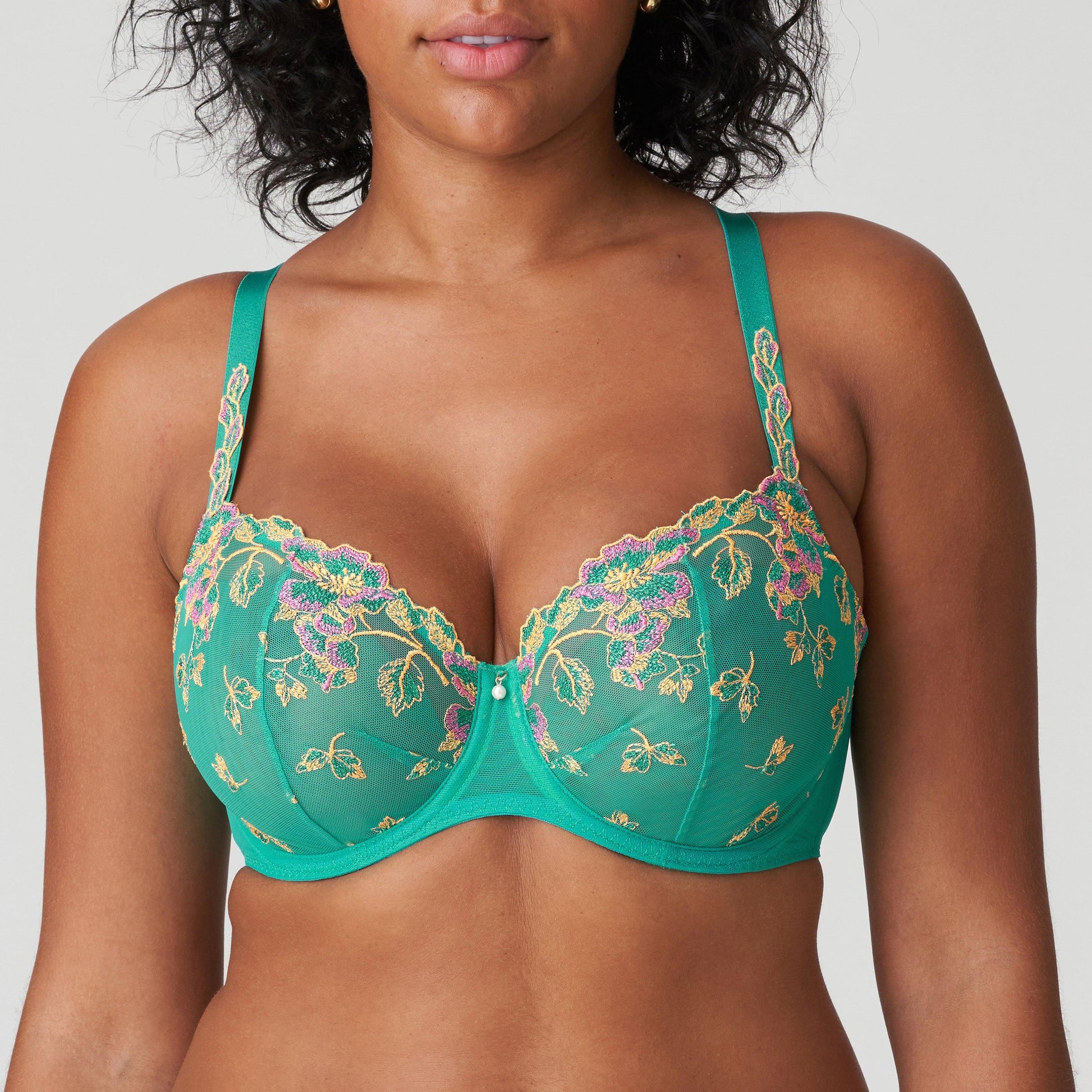 PrimaDonna Lenca balconette bh verticale naad Sunny Teal - Lingerie Valentijn