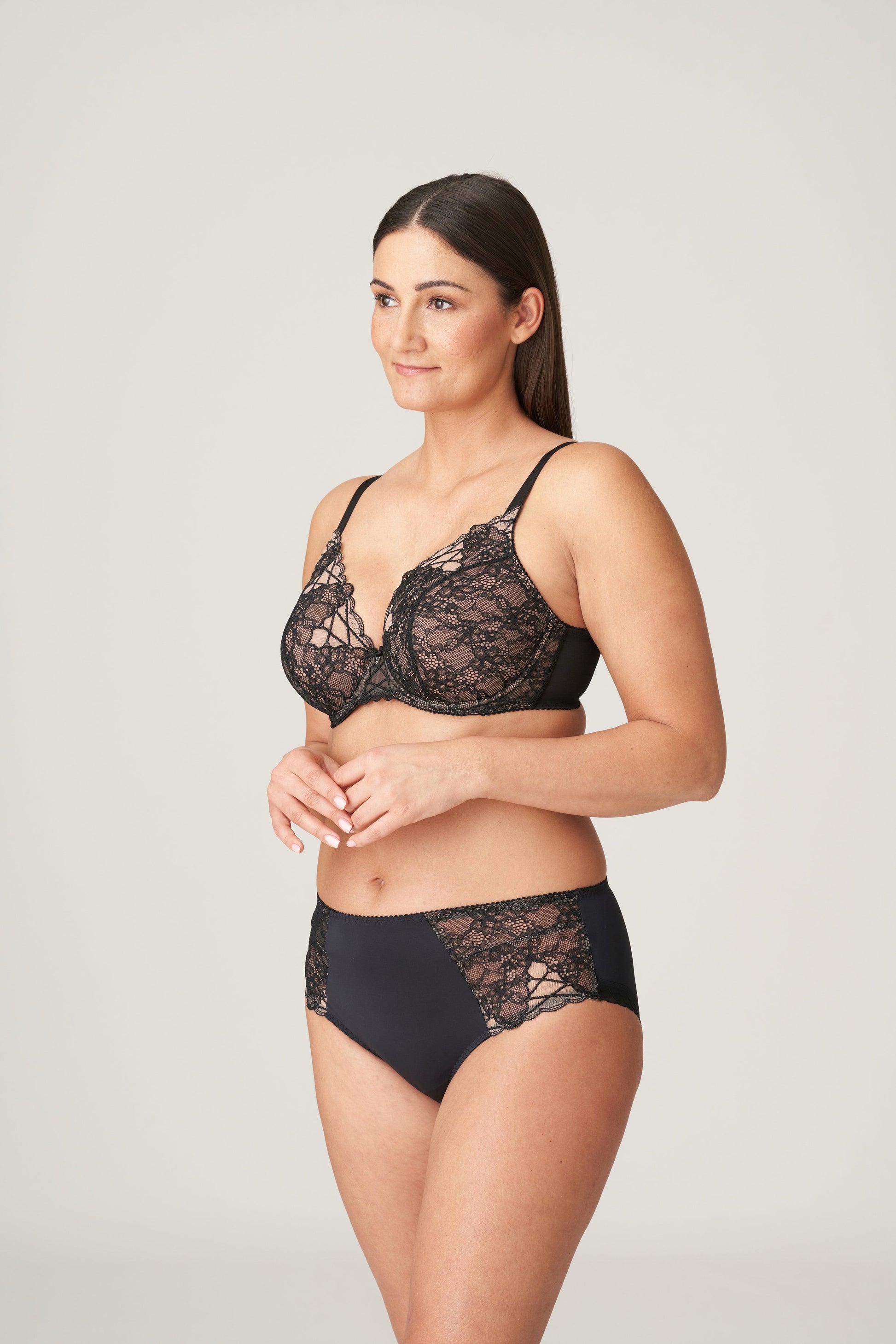 PrimaDonna Livonia plunge bh halve mousse cups zwart - Lingerie Valentijn