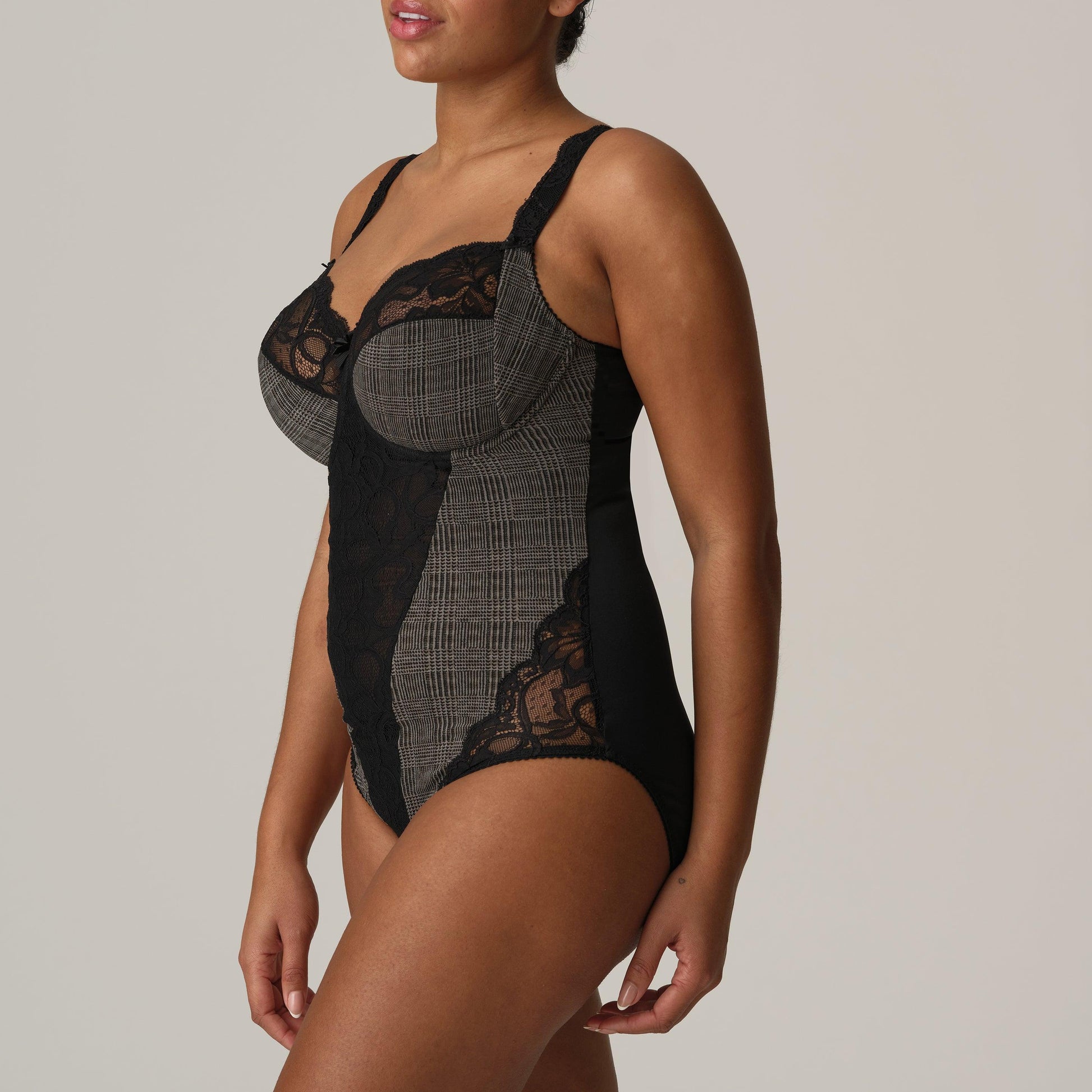 PrimaDonna Madison volle cup body Black Tailor - Lingerie Valentijn