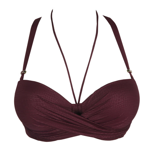 PrimaDonna Swim Dalyan voorgevormde bikini strapless Wine - Lingerie Valentijn