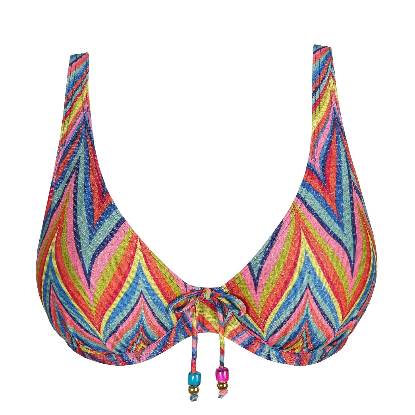 PrimaDonna Swim Kea plunge bikini halve mousse cup rainbow paradise - Lingerie Valentijn