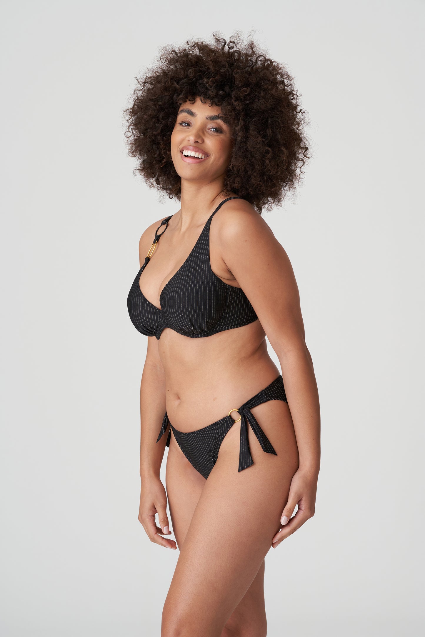 PrimaDonna Swim Solta bikini heupslip met koordjes zwart