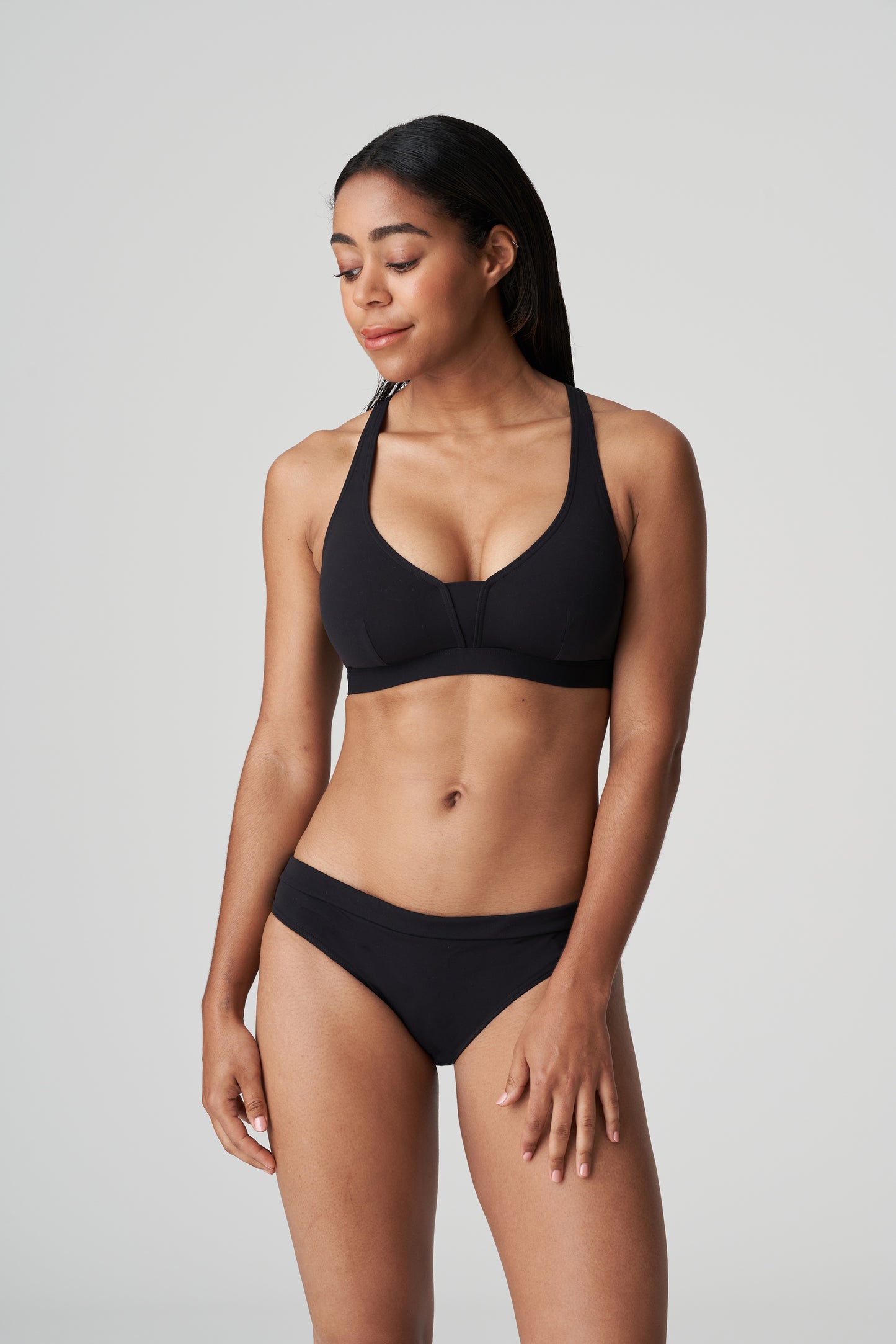 PrimaDonna Swim Holiday plunge bikinitop zonder beugel zwart