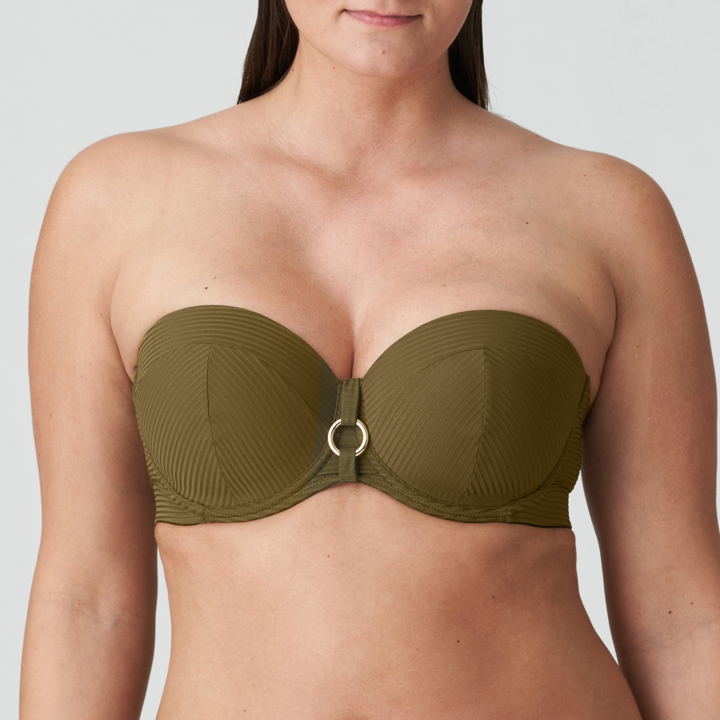 PrimaDonna Swim Sahara voorgevormde bikini strapless olijf