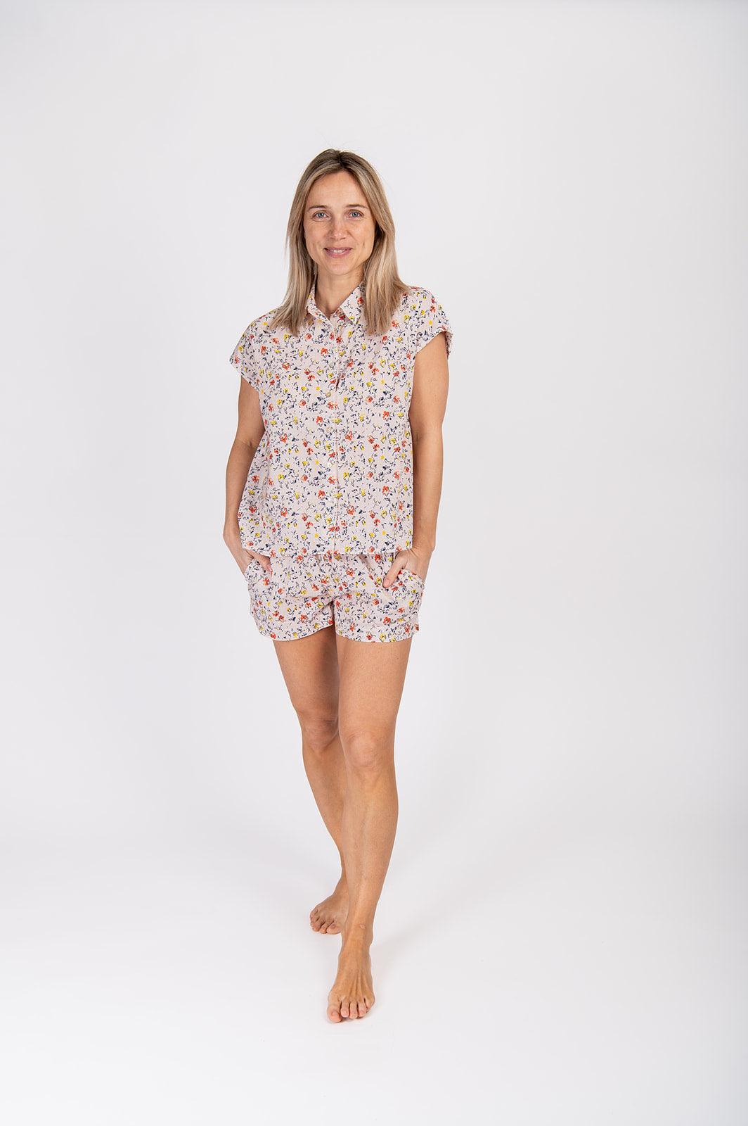 Dorélit Ines+Cupido Pyjama Set Bloemen - Lingerie Valentijn