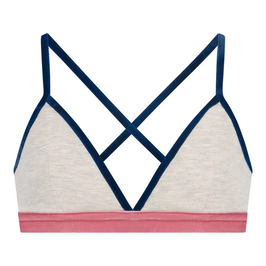 Strawberry Secrets Alex Bralette - Grey & Blue - Lingerie Valentijn